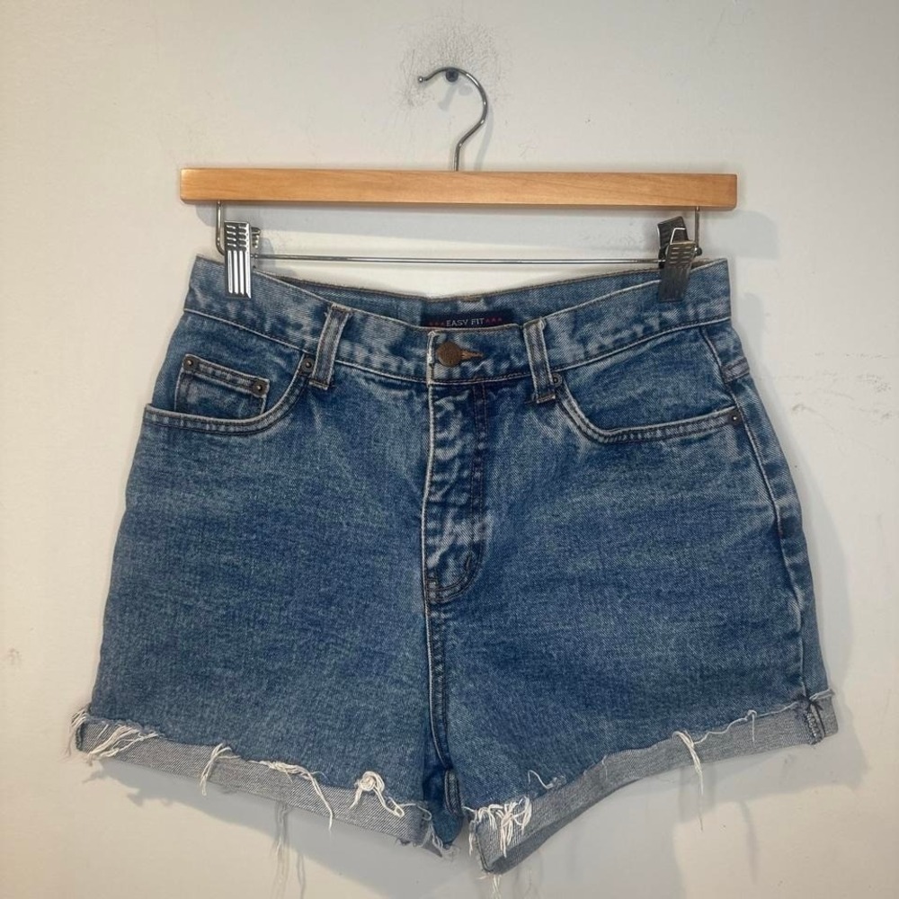 VIntage High waist denim‎ shorts frayed hem 6 Petite #denim #summer #90s #grunge